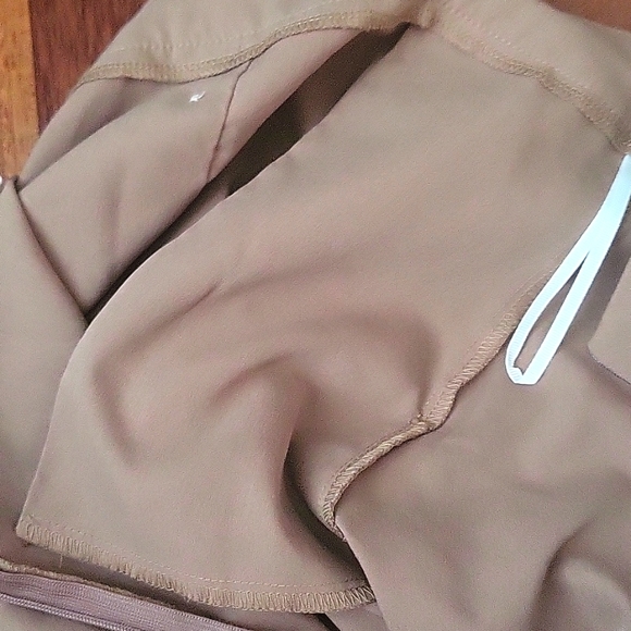 Shein Tan Button Down Midi Skirt - Picture 5 of 7